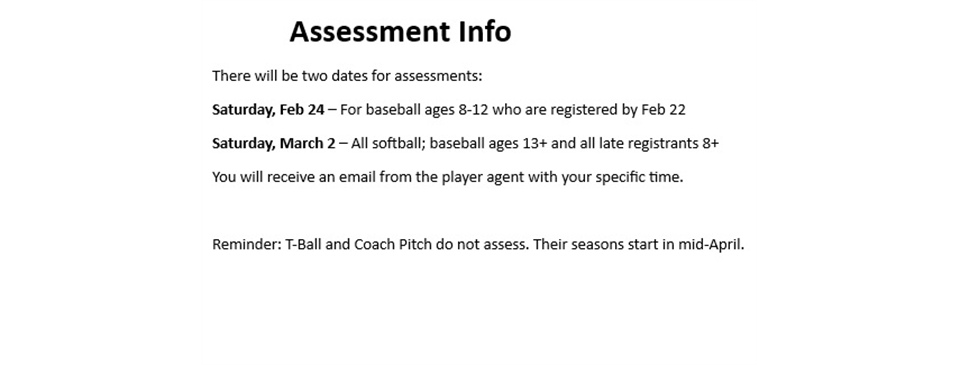 Spring 2024 Assessment Info